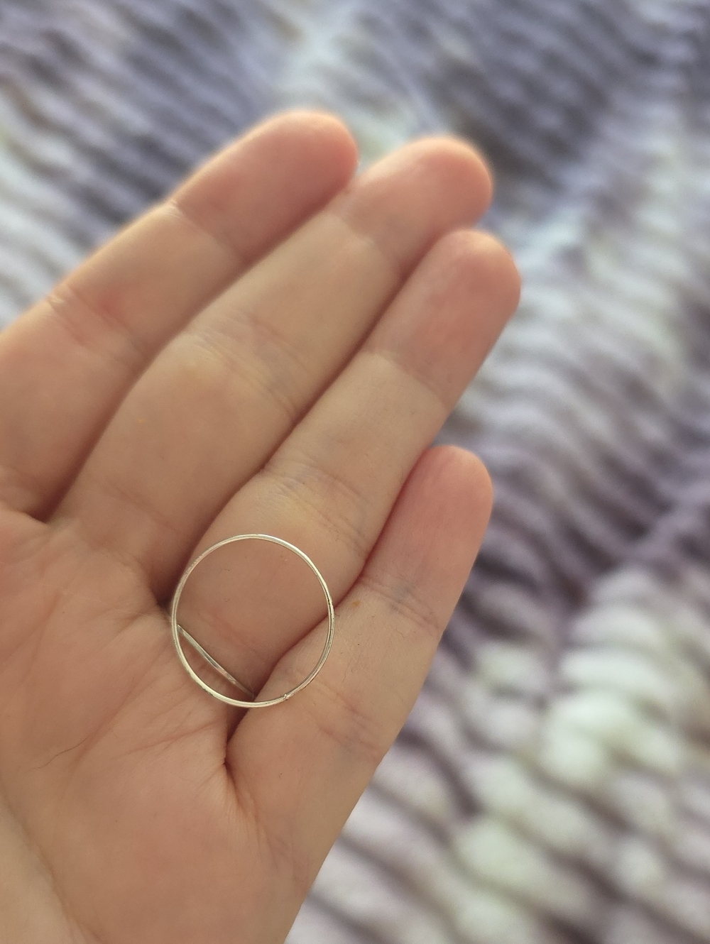 OAK + FORT Thin Silver Open Circle Ring